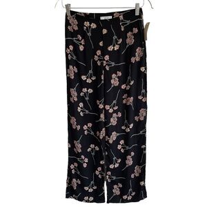 NWT Flynn Skye Parker Pant in Black Cherry Blossom, Size S